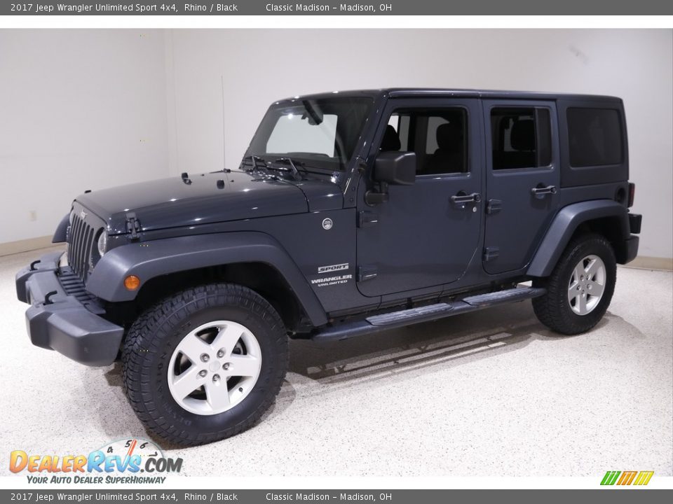 2017 Jeep Wrangler Unlimited Sport 4x4 Rhino / Black Photo #3