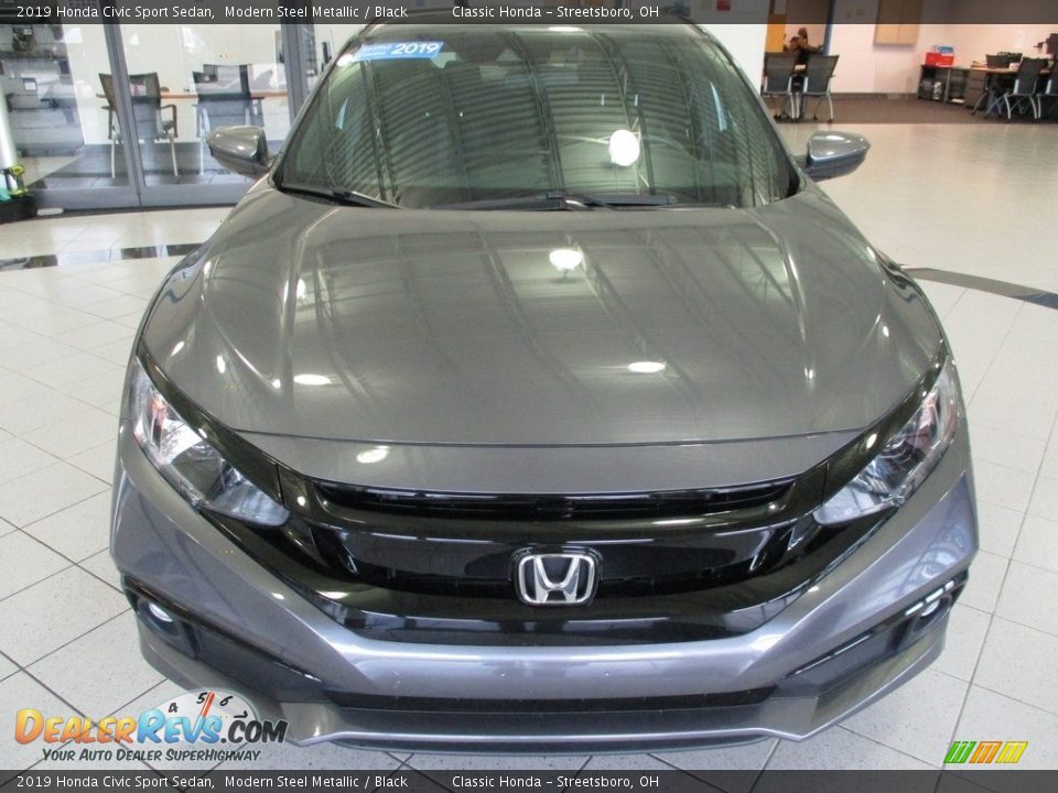 2019 Honda Civic Sport Sedan Modern Steel Metallic / Black Photo #2
