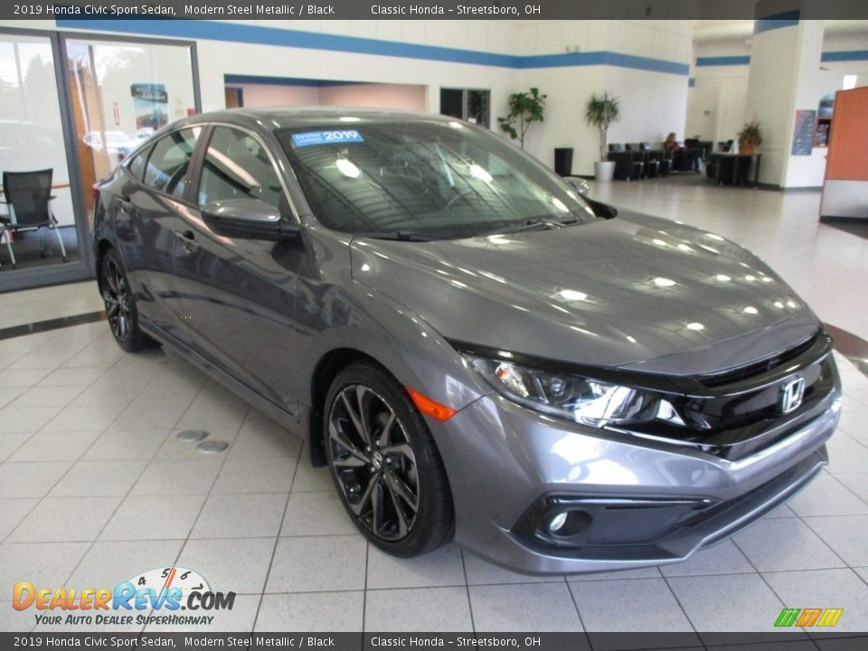 2019 Honda Civic Sport Sedan Modern Steel Metallic / Black Photo #3