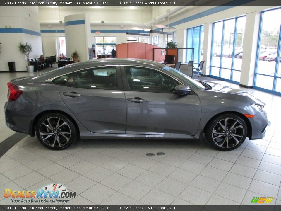 2019 Honda Civic Sport Sedan Modern Steel Metallic / Black Photo #4