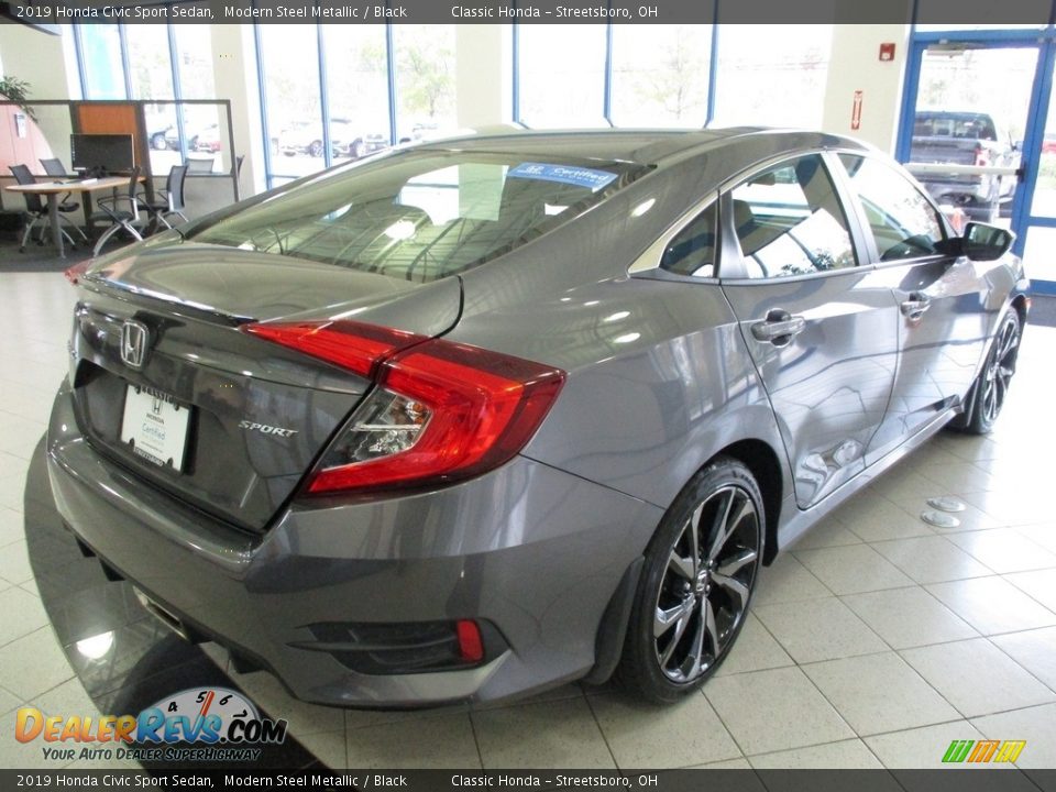 2019 Honda Civic Sport Sedan Modern Steel Metallic / Black Photo #7