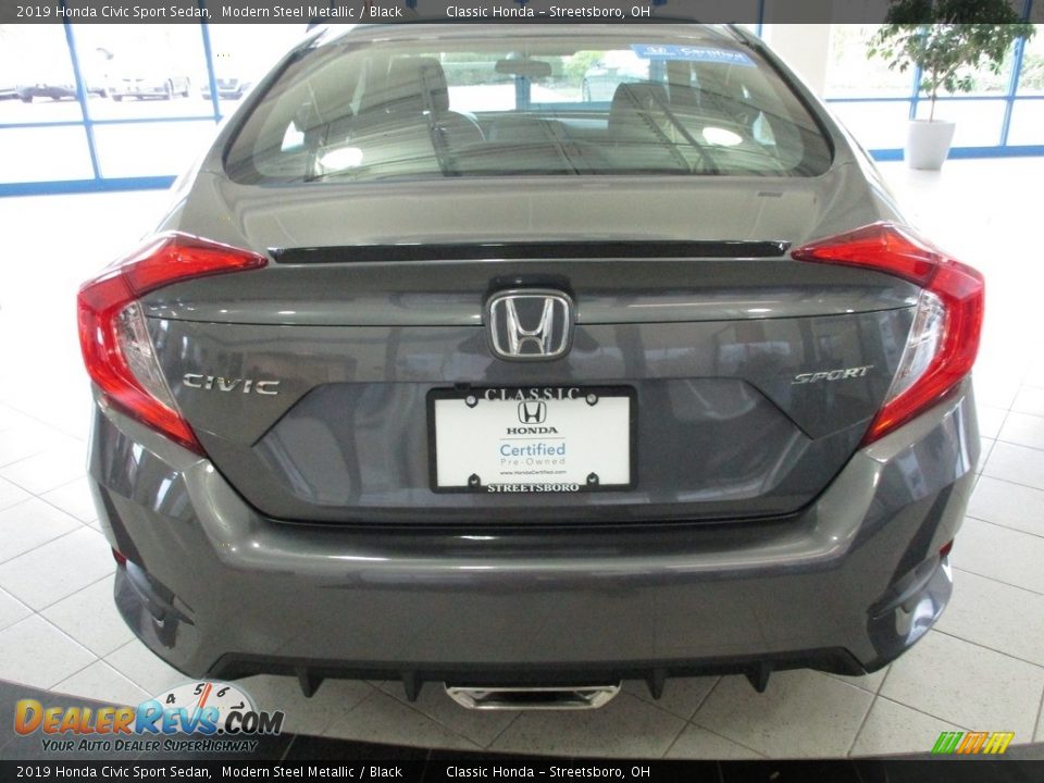 2019 Honda Civic Sport Sedan Modern Steel Metallic / Black Photo #8