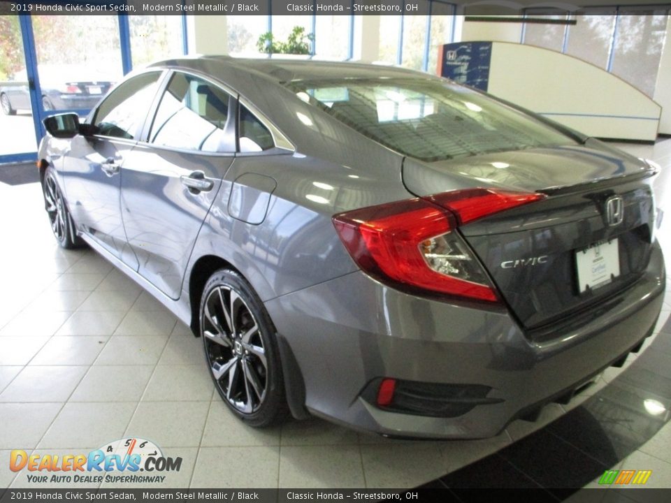 2019 Honda Civic Sport Sedan Modern Steel Metallic / Black Photo #9