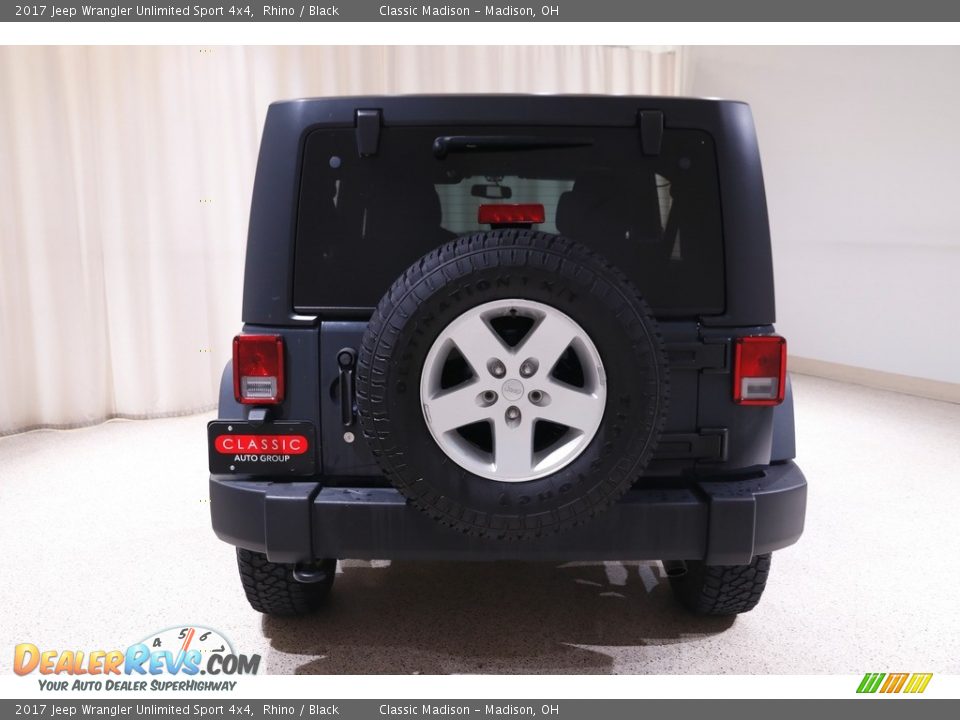 2017 Jeep Wrangler Unlimited Sport 4x4 Rhino / Black Photo #15