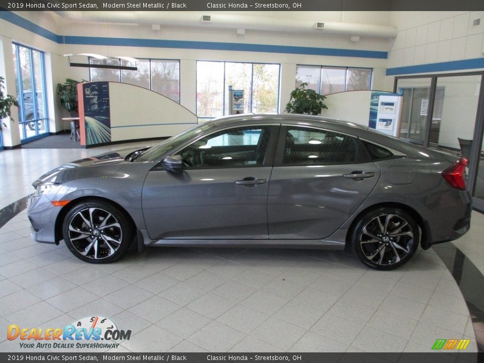 2019 Honda Civic Sport Sedan Modern Steel Metallic / Black Photo #10