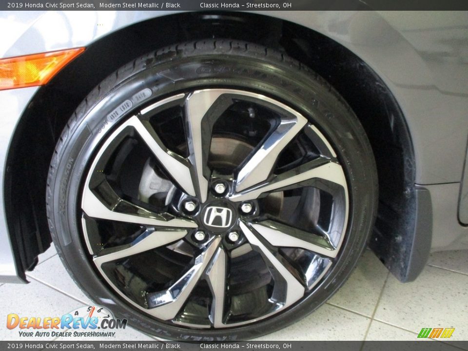 2019 Honda Civic Sport Sedan Modern Steel Metallic / Black Photo #12