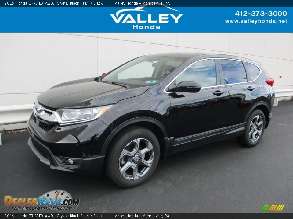 2019 Honda CR-V EX AWD Crystal Black Pearl / Black Photo #1