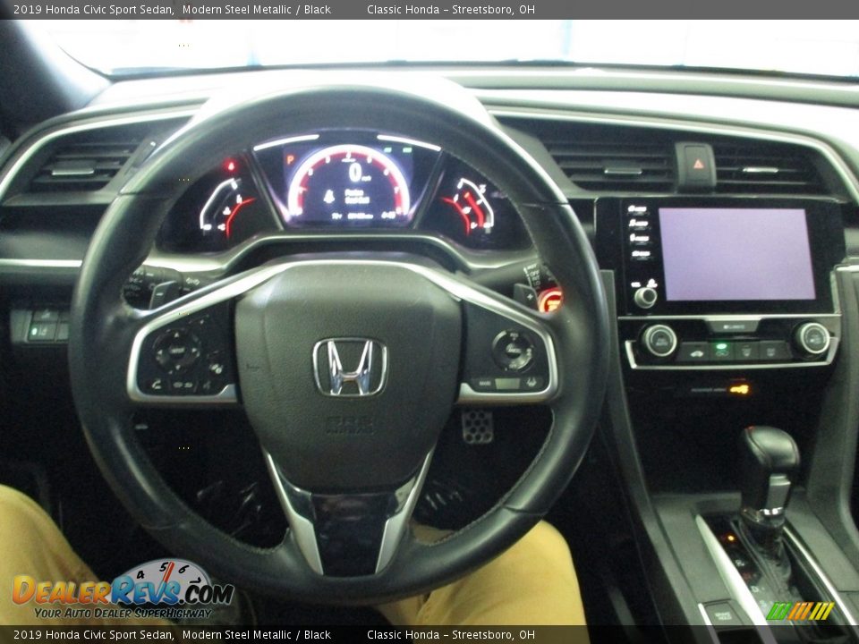 2019 Honda Civic Sport Sedan Modern Steel Metallic / Black Photo #30