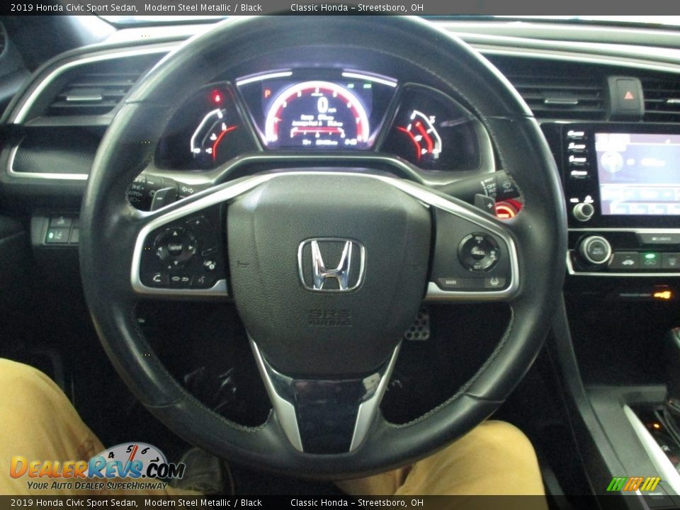 2019 Honda Civic Sport Sedan Modern Steel Metallic / Black Photo #32