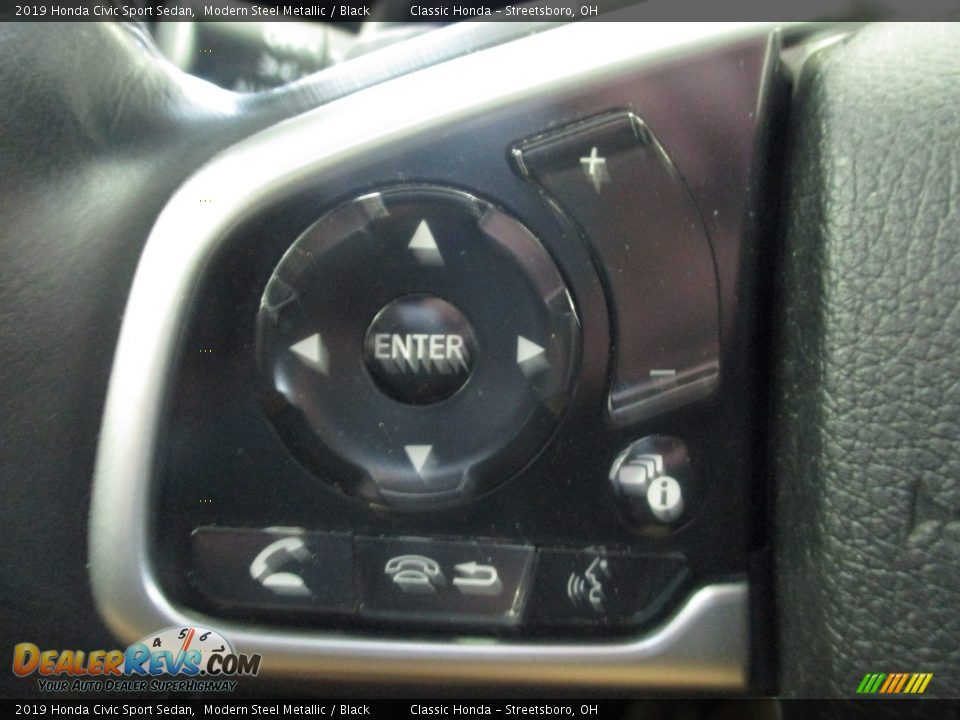 2019 Honda Civic Sport Sedan Modern Steel Metallic / Black Photo #33