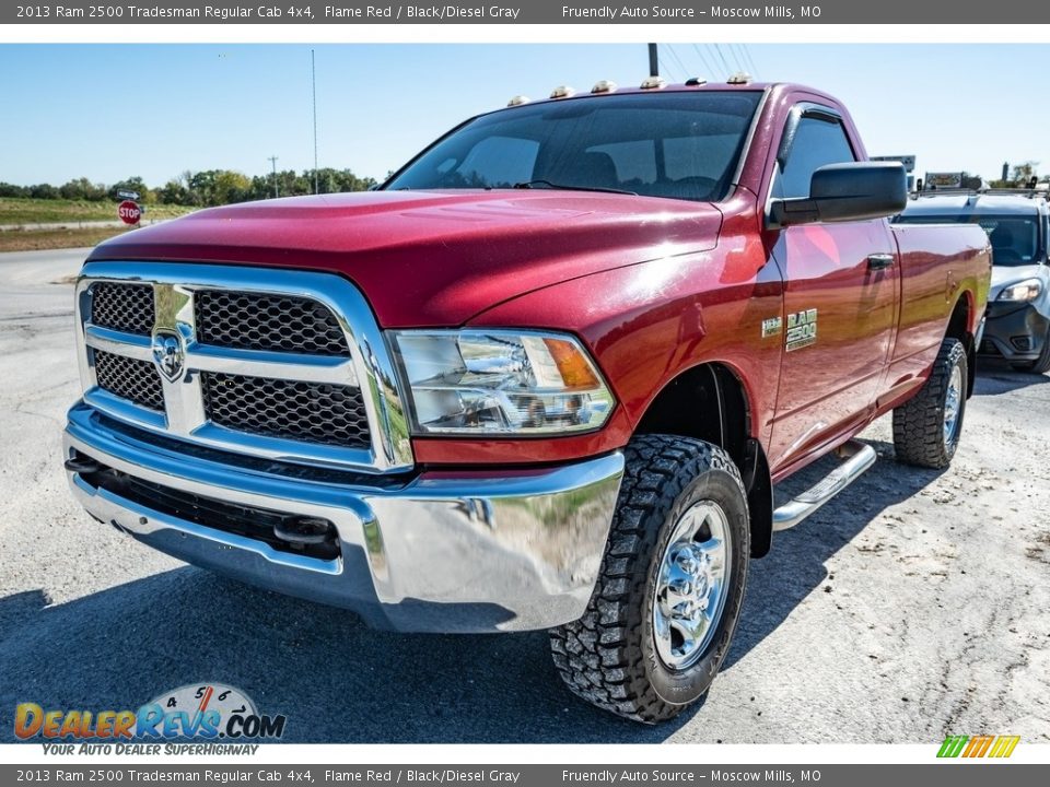 2013 Ram 2500 Tradesman Regular Cab 4x4 Flame Red / Black/Diesel Gray Photo #8