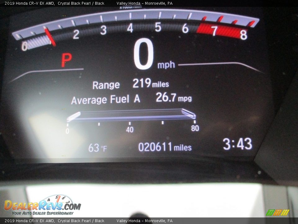 2019 Honda CR-V EX AWD Crystal Black Pearl / Black Photo #20