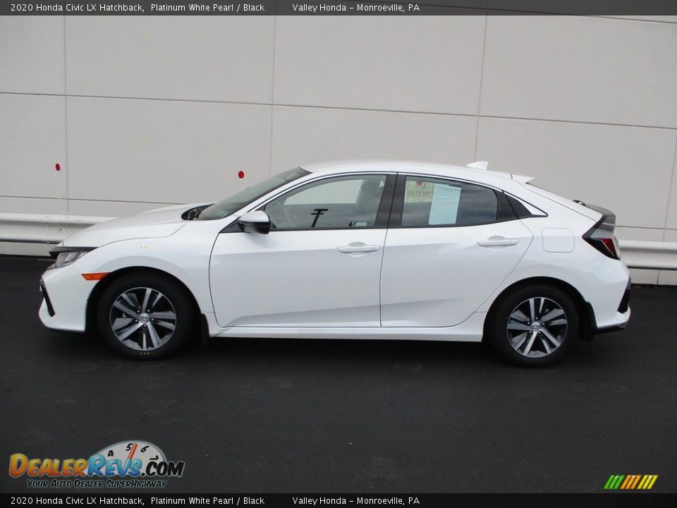 2020 Honda Civic LX Hatchback Platinum White Pearl / Black Photo #2