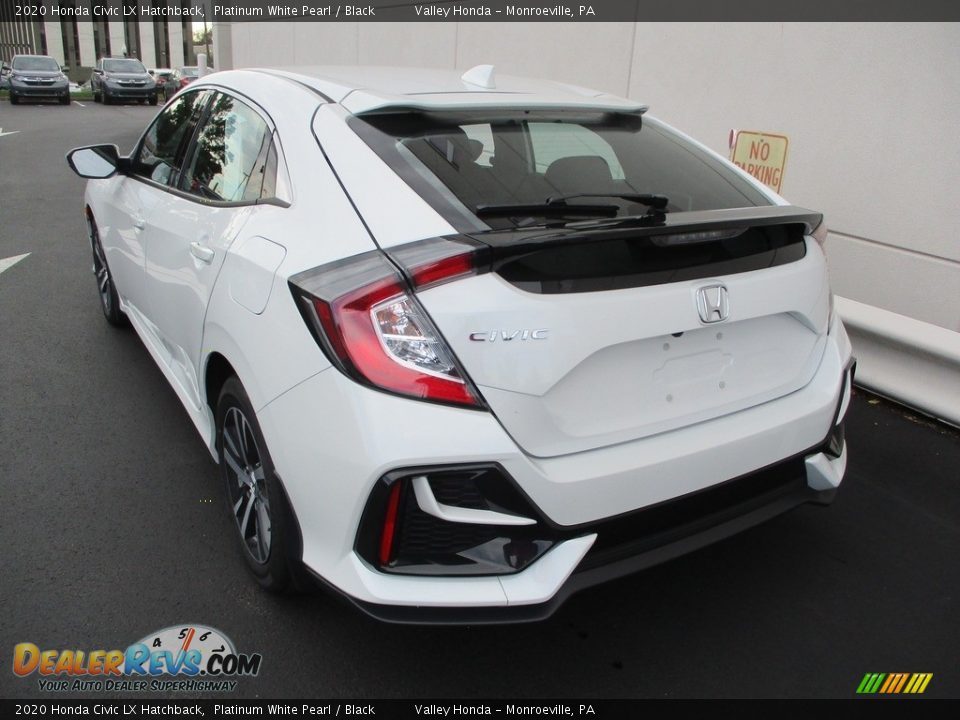 2020 Honda Civic LX Hatchback Platinum White Pearl / Black Photo #3