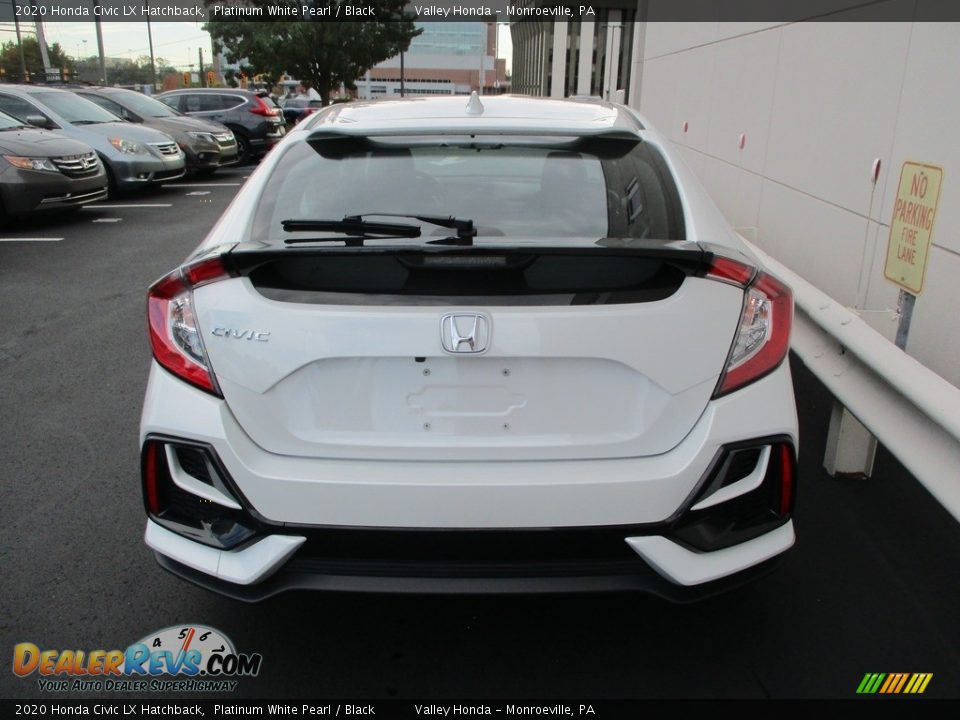 2020 Honda Civic LX Hatchback Platinum White Pearl / Black Photo #4