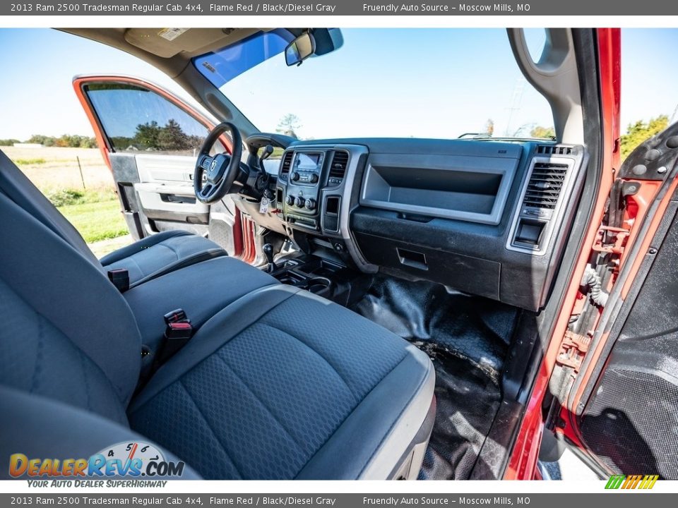 2013 Ram 2500 Tradesman Regular Cab 4x4 Flame Red / Black/Diesel Gray Photo #23