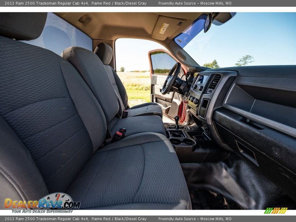 2013 Ram 2500 Tradesman Regular Cab 4x4 Flame Red / Black/Diesel Gray Photo #24