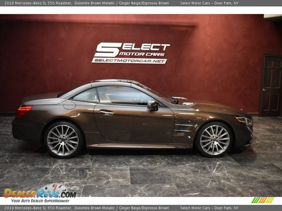 2019 Mercedes-Benz SL 550 Roadster Dolomite Brown Metallic / Ginger Beige/Espresso Brown Photo #4