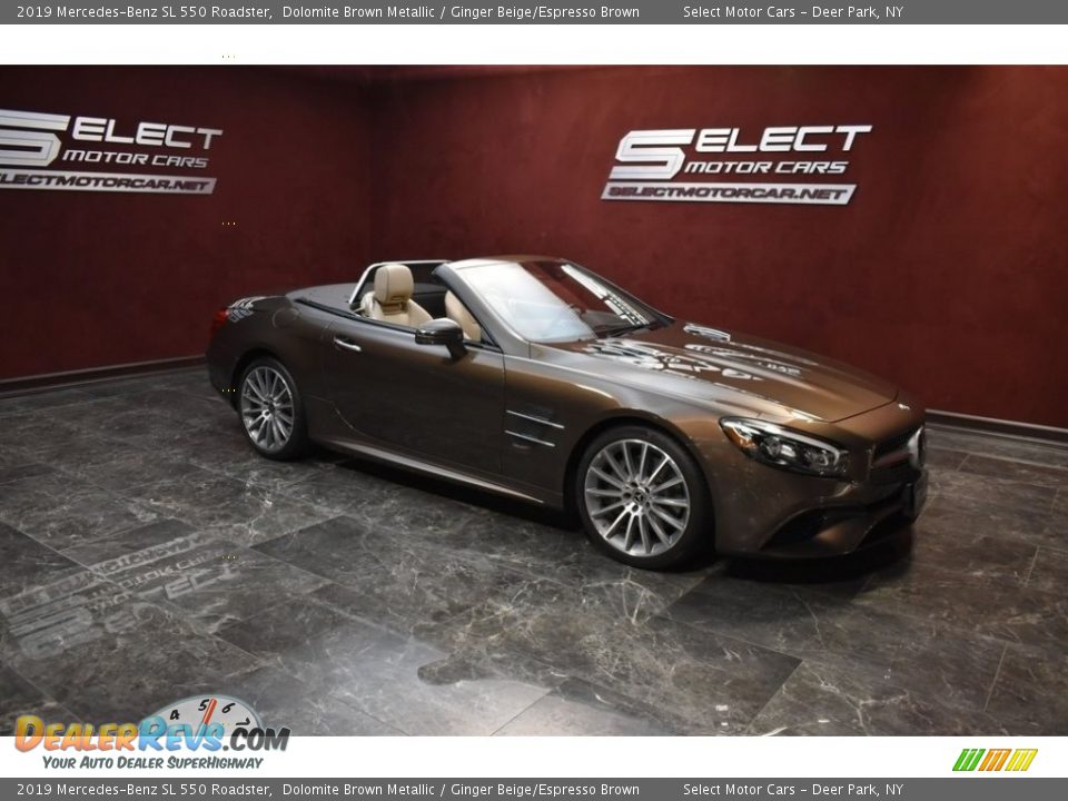 2019 Mercedes-Benz SL 550 Roadster Dolomite Brown Metallic / Ginger Beige/Espresso Brown Photo #7