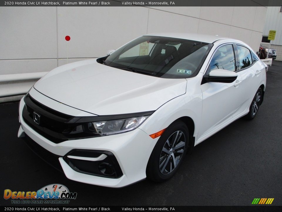 2020 Honda Civic LX Hatchback Platinum White Pearl / Black Photo #8