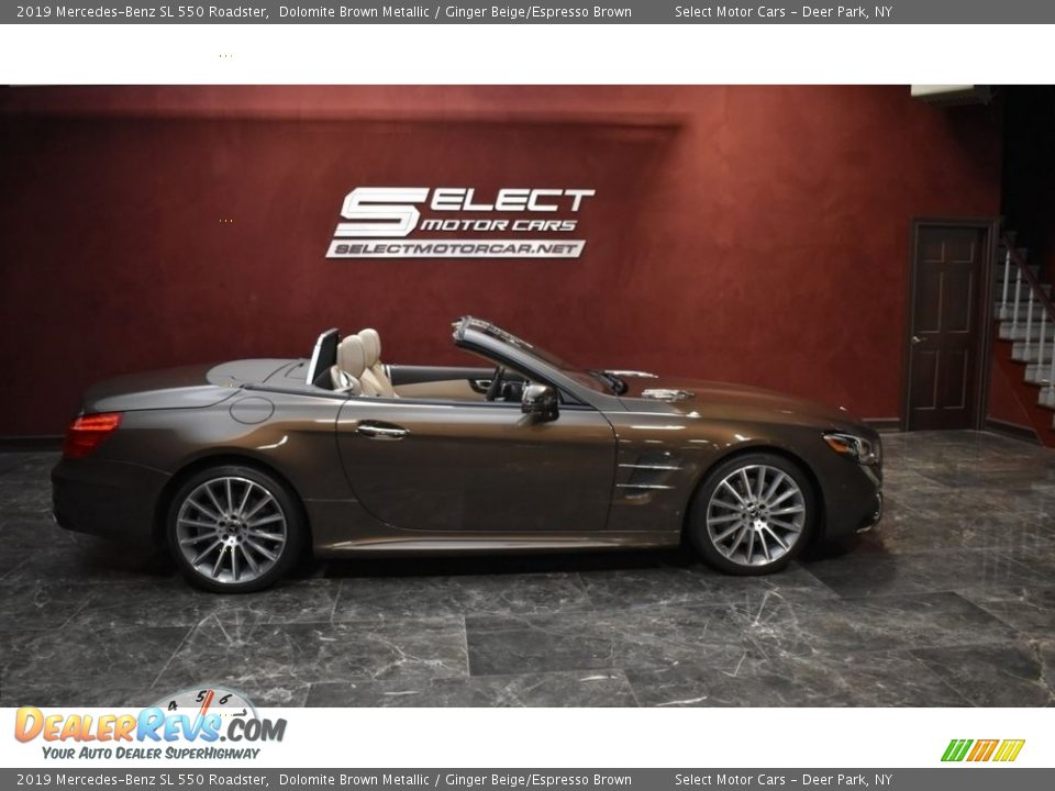 2019 Mercedes-Benz SL 550 Roadster Dolomite Brown Metallic / Ginger Beige/Espresso Brown Photo #8