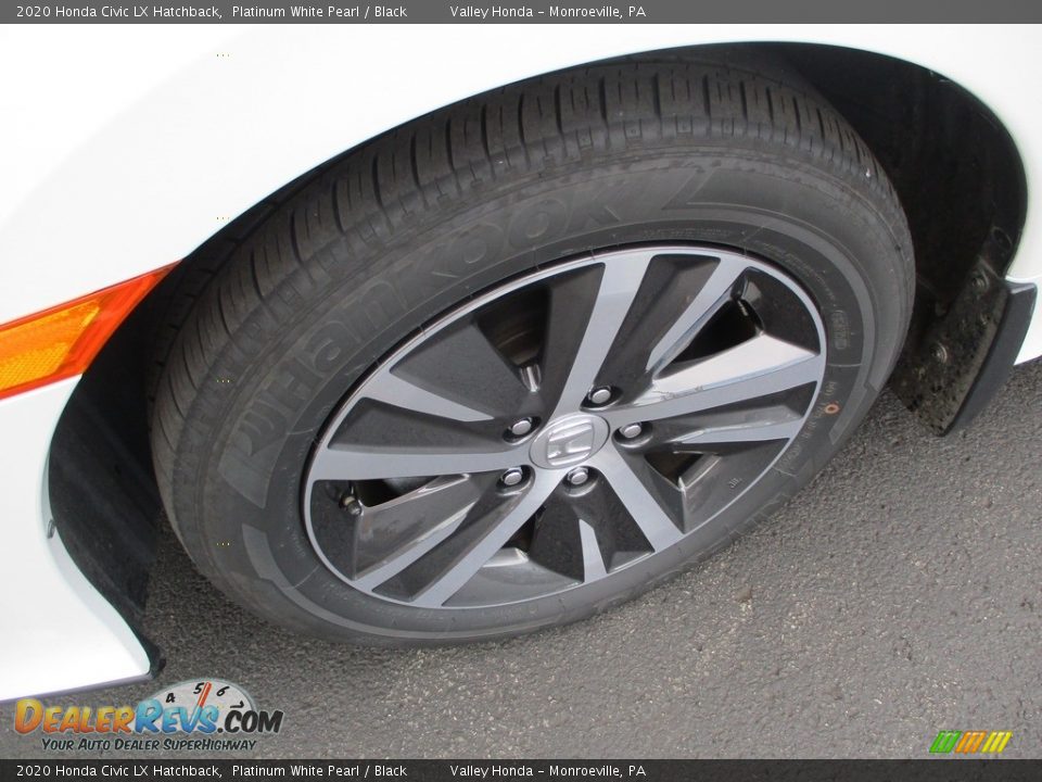 2020 Honda Civic LX Hatchback Platinum White Pearl / Black Photo #9
