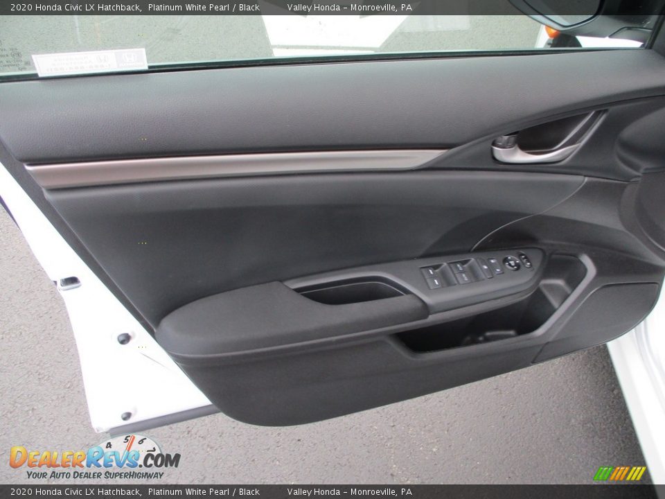 2020 Honda Civic LX Hatchback Platinum White Pearl / Black Photo #10