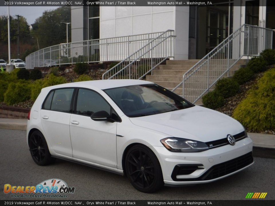 2019 Volkswagen Golf R 4Motion W/DCC. NAV. Oryx White Pearl / Titan Black Photo #1