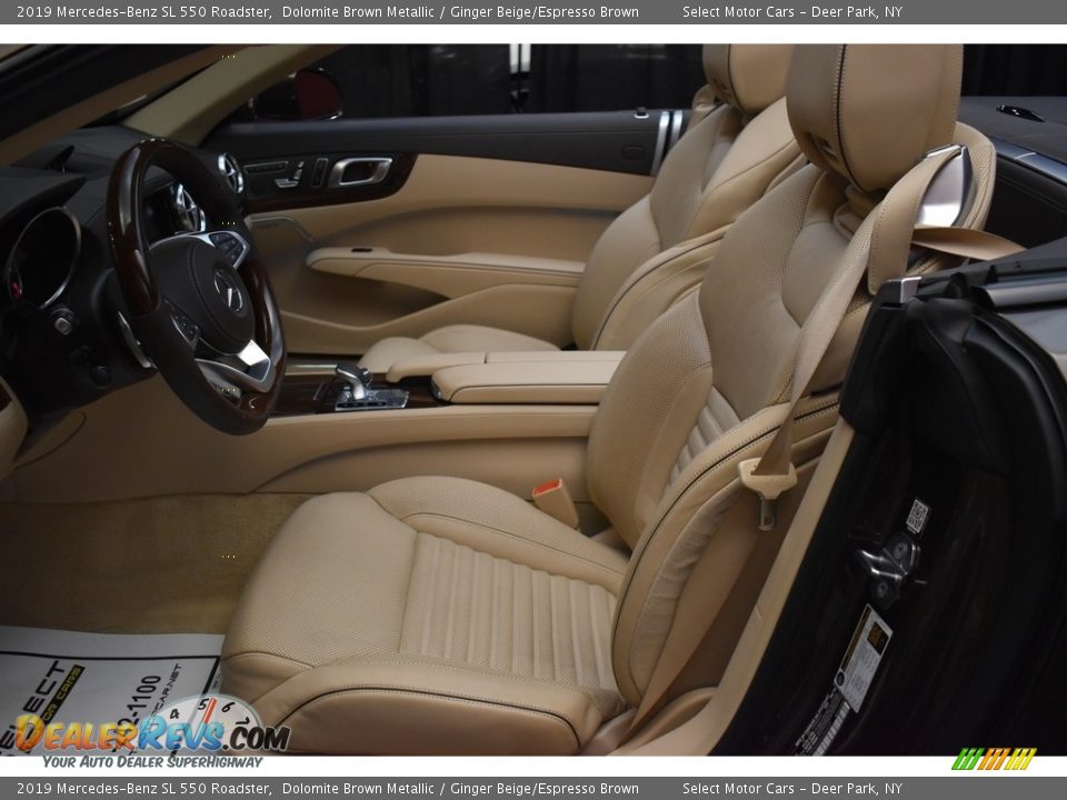 2019 Mercedes-Benz SL 550 Roadster Dolomite Brown Metallic / Ginger Beige/Espresso Brown Photo #12