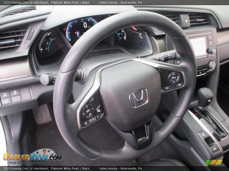 2020 Honda Civic LX Hatchback Platinum White Pearl / Black Photo #13