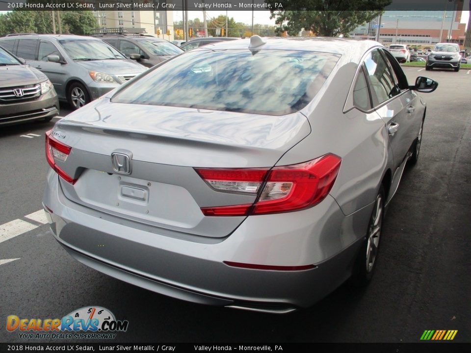 2018 Honda Accord LX Sedan Lunar Silver Metallic / Gray Photo #5