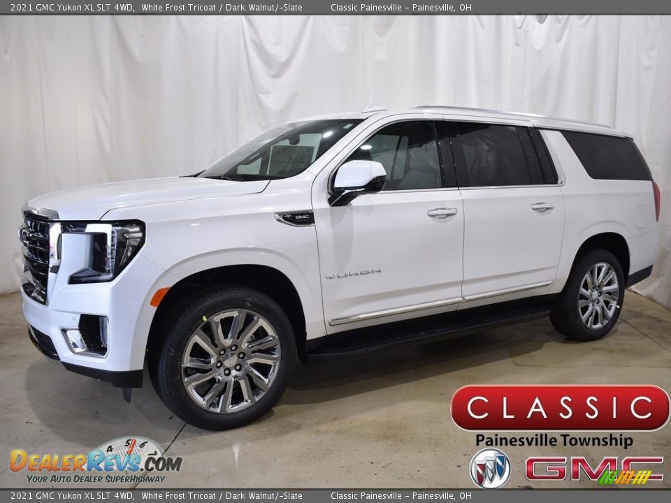 2021 GMC Yukon XL SLT 4WD White Frost Tricoat / Dark Walnut/­Slate Photo #1