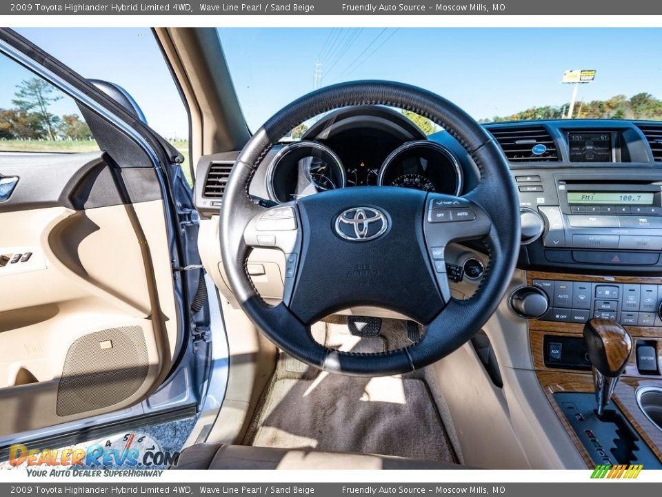 2009 Toyota Highlander Hybrid Limited 4WD Wave Line Pearl / Sand Beige Photo #33