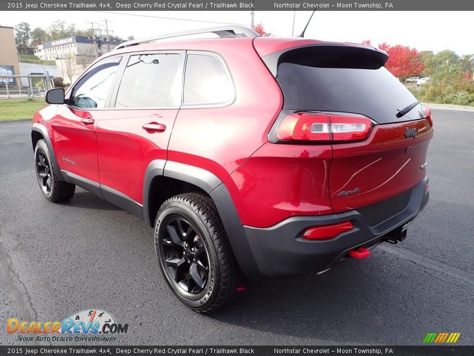 2015 Jeep Cherokee Trailhawk 4x4 Deep Cherry Red Crystal Pearl / Trailhawk Black Photo #2