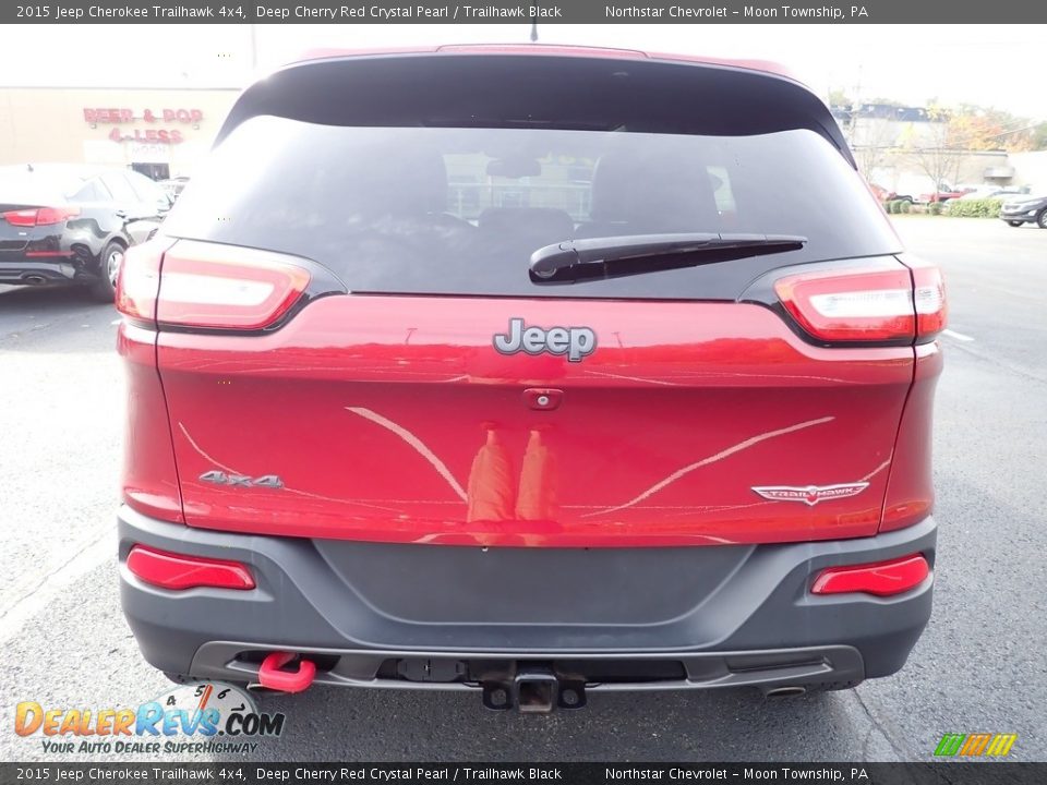 2015 Jeep Cherokee Trailhawk 4x4 Deep Cherry Red Crystal Pearl / Trailhawk Black Photo #3