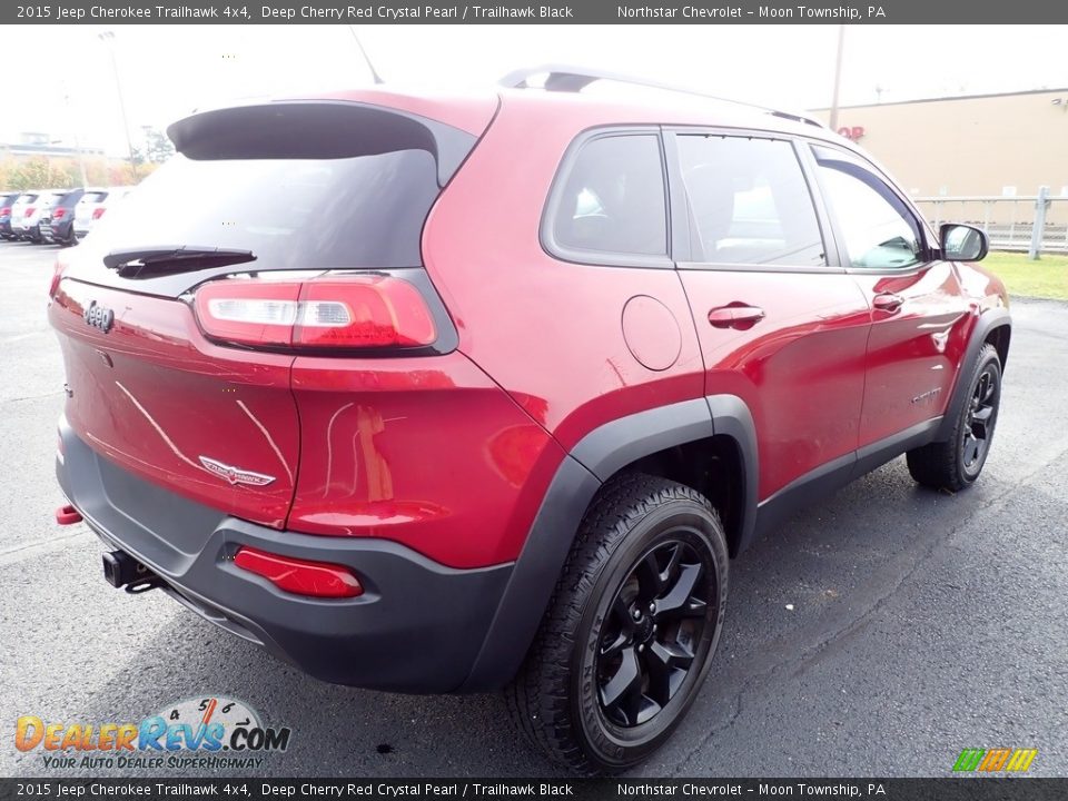 2015 Jeep Cherokee Trailhawk 4x4 Deep Cherry Red Crystal Pearl / Trailhawk Black Photo #4