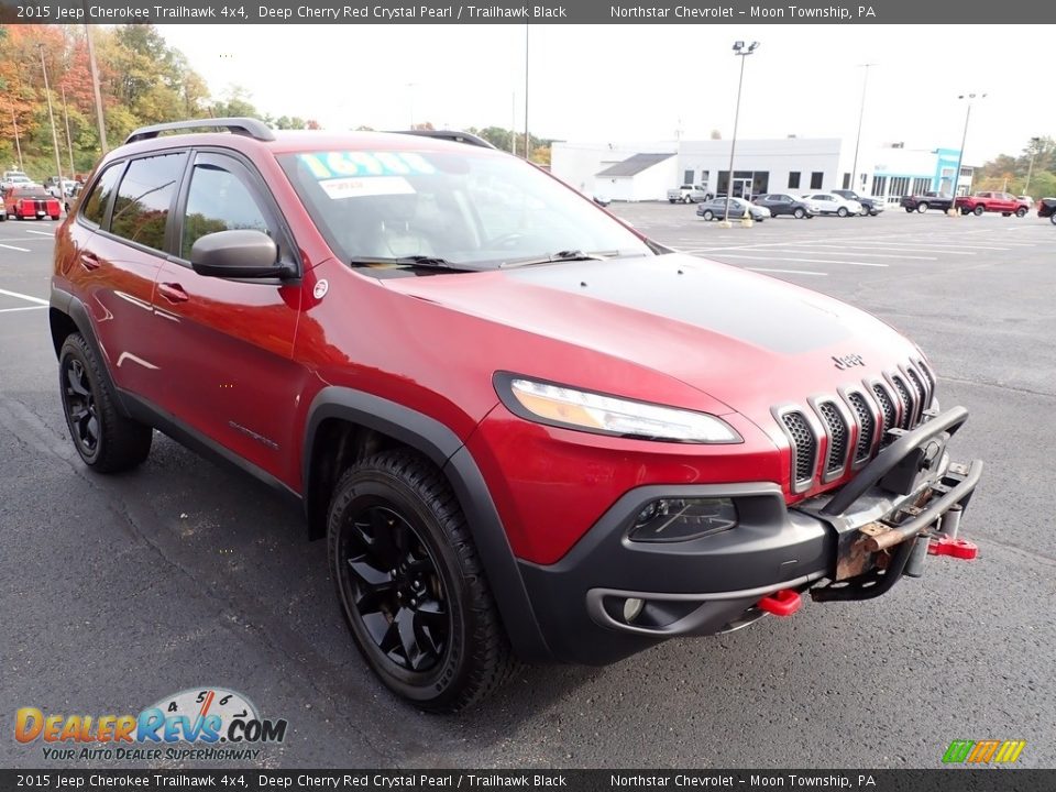 2015 Jeep Cherokee Trailhawk 4x4 Deep Cherry Red Crystal Pearl / Trailhawk Black Photo #5