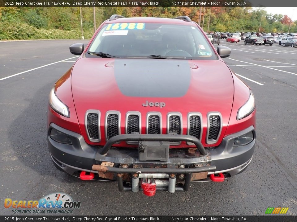 2015 Jeep Cherokee Trailhawk 4x4 Deep Cherry Red Crystal Pearl / Trailhawk Black Photo #6