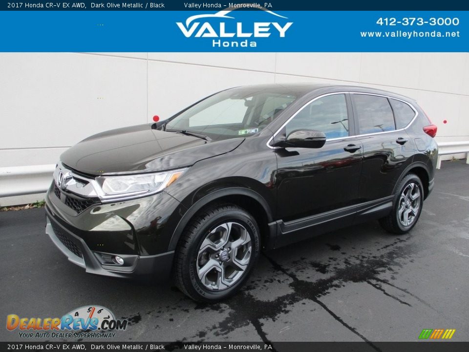 2017 Honda CR-V EX AWD Dark Olive Metallic / Black Photo #1