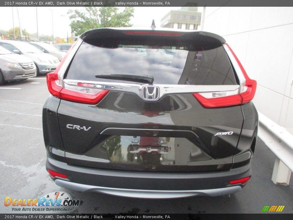 2017 Honda CR-V EX AWD Dark Olive Metallic / Black Photo #4