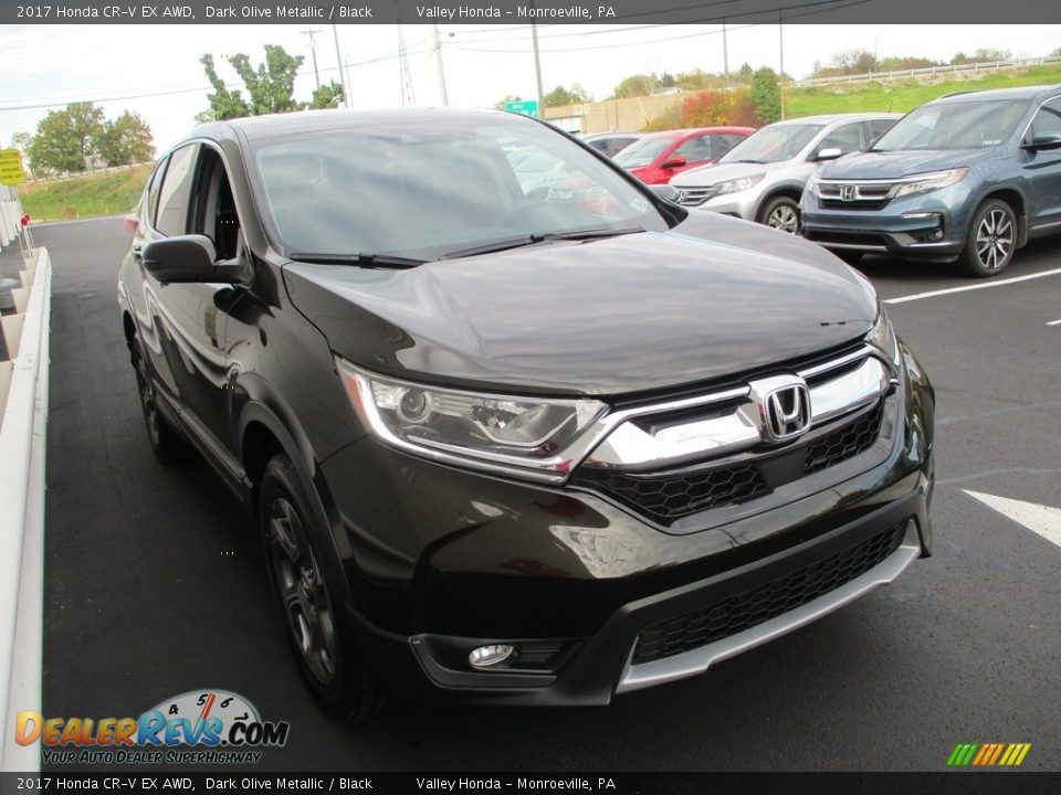 2017 Honda CR-V EX AWD Dark Olive Metallic / Black Photo #8