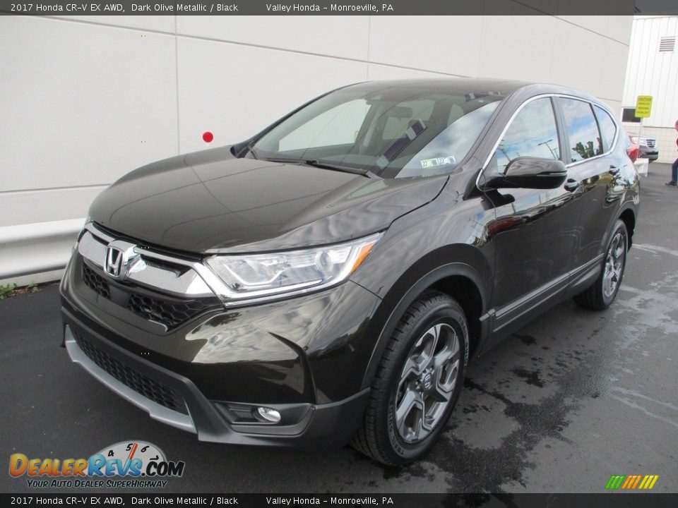 2017 Honda CR-V EX AWD Dark Olive Metallic / Black Photo #10