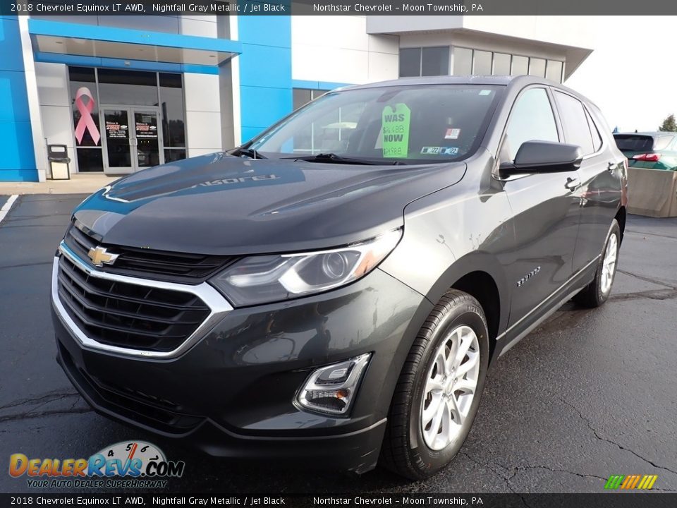 2018 Chevrolet Equinox LT AWD Nightfall Gray Metallic / Jet Black Photo #2