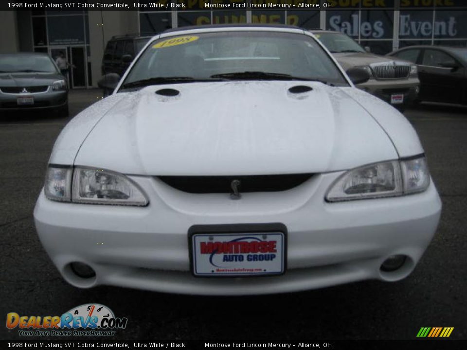 1998 Ford Mustang SVT Cobra Convertible Ultra White / Black Photo #7
