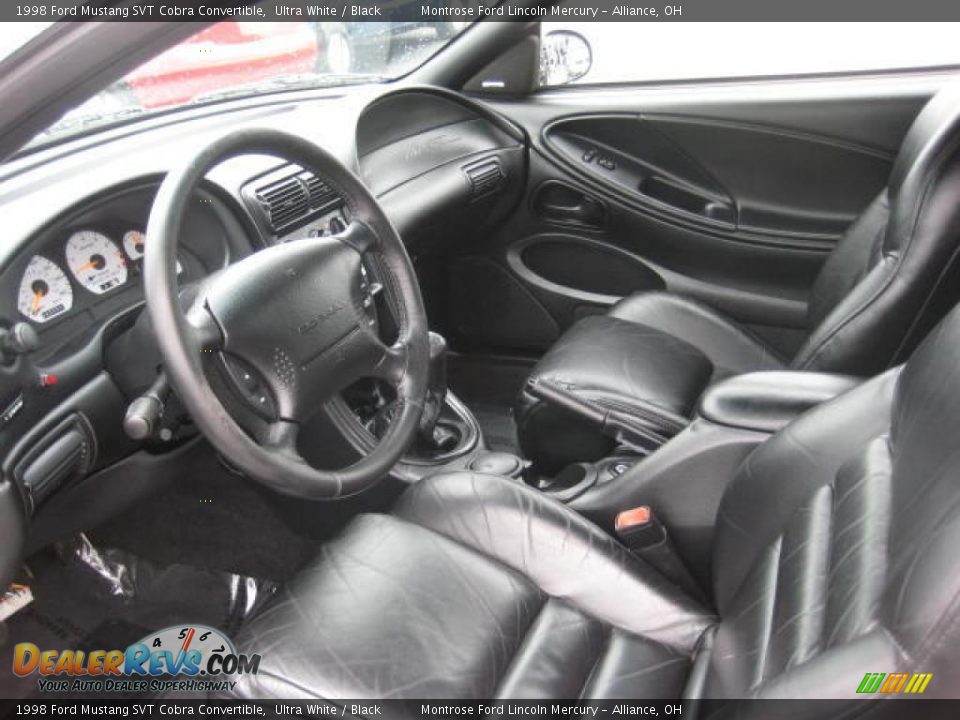 1998 Ford Mustang SVT Cobra Convertible Ultra White / Black Photo #8