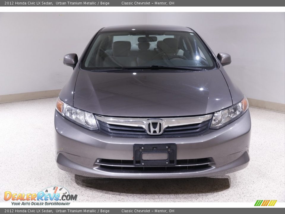 2012 Honda Civic LX Sedan Urban Titanium Metallic / Beige Photo #2