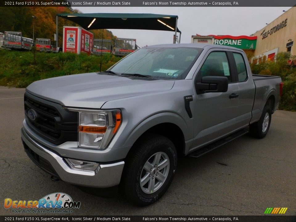 2021 Ford F150 XL SuperCrew 4x4 Iconic Silver / Medium Dark Slate Photo #7