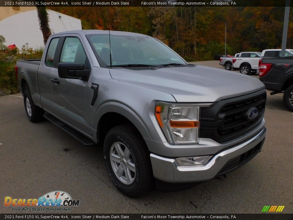 2021 Ford F150 XL SuperCrew 4x4 Iconic Silver / Medium Dark Slate Photo #9