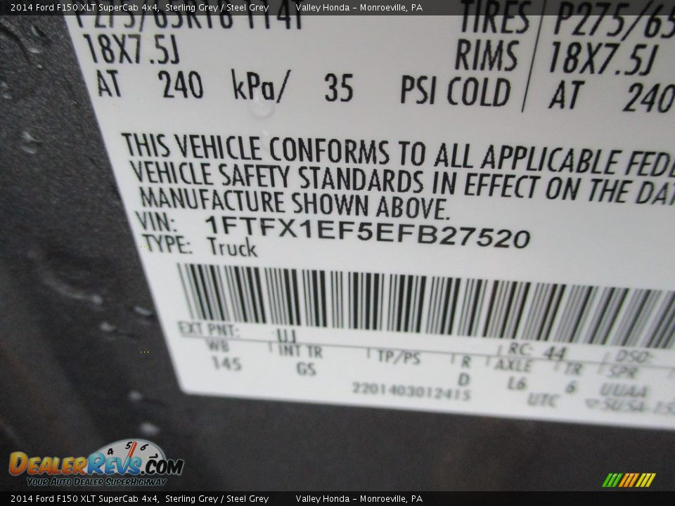 2014 Ford F150 XLT SuperCab 4x4 Sterling Grey / Steel Grey Photo #19