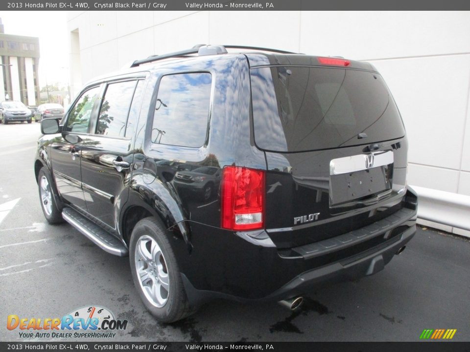 2013 Honda Pilot EX-L 4WD Crystal Black Pearl / Gray Photo #3